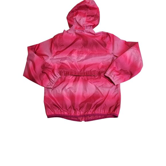 Lands End Girls Medium 10/12 Pink Hooded Windbreaker Jacket 3486 - Picture 2 of 8